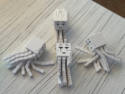 Tentacules d'un Ghast de Minecraft Articulées